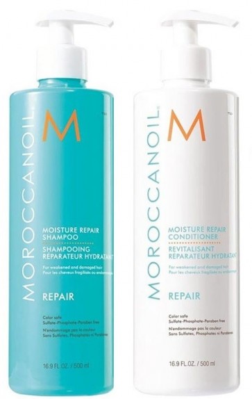 Moroccanoil Moisture Repair Set (Shampoo 500ml + Conditioner 500ml)