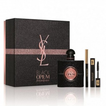 Yves Saint Laurent Black Opium EDP 50 ml, 2ml Mascara Volume Effet Faux Cils 1 + 0,8g Eye Pencil No.1